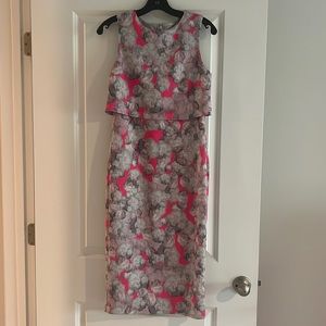 ASOS Gray and Pink Bodycon Dress